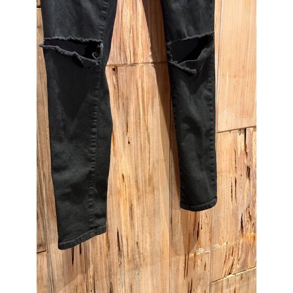 BDG Womens 26X28 Twig High-Rise Black Distressed Jeans Rocker Style Denim Urban - Picture 3 of 8